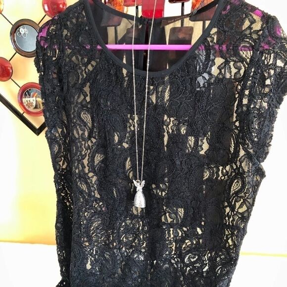 THE LIMITED SHEER LACE BLOUSE L NWT - Picture 5 of 13